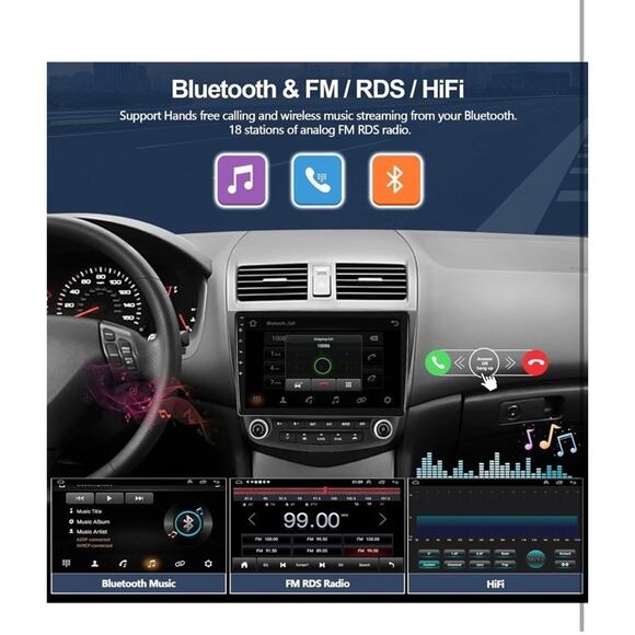 For Honda Accord 2003-2007 Apple CarPlay Android 13 Car Stereo Radio GPS WIFI FM - Picture 5 of 14